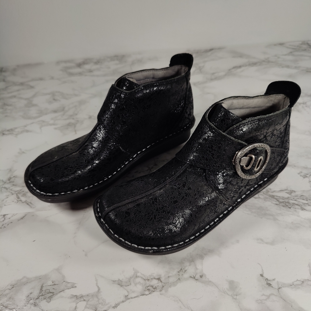 Alegria Caiti Desert Black Ankle Boots Size 37